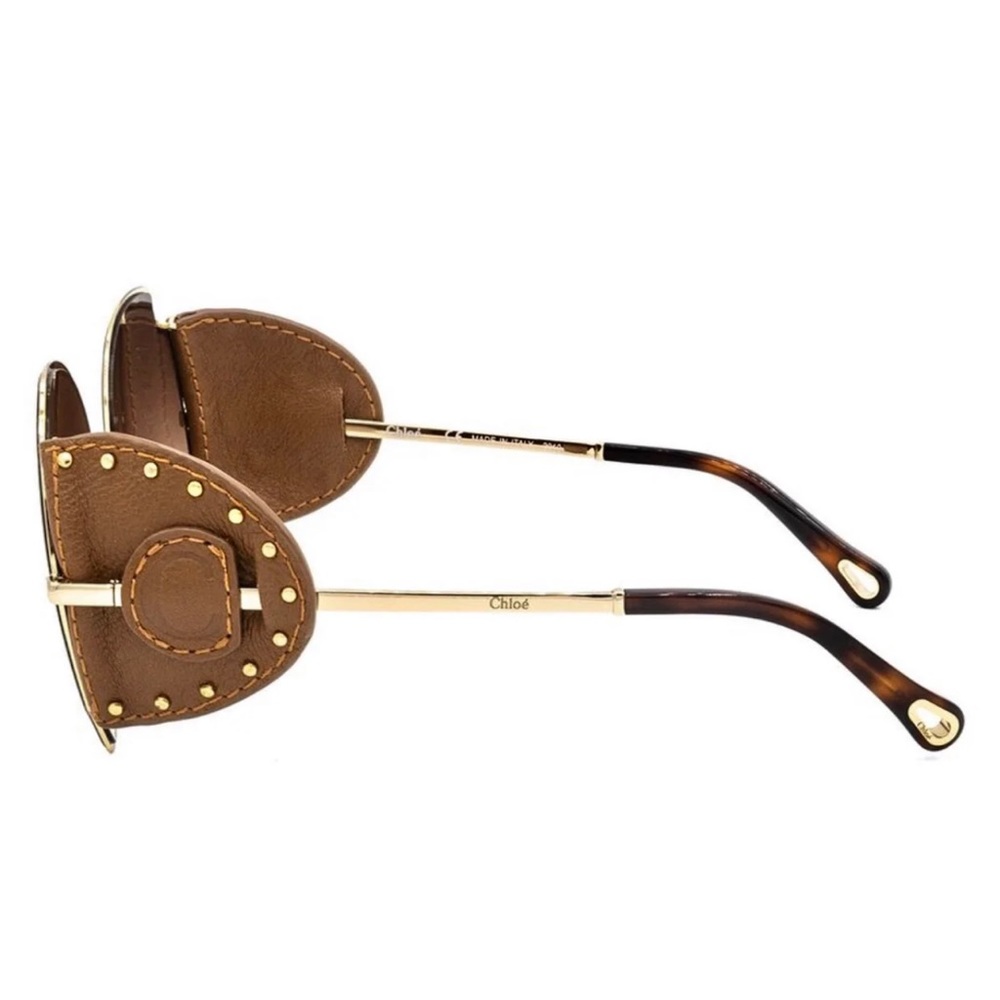 New CHLOE sunglasses with leather side shields - Picture 3 of 8